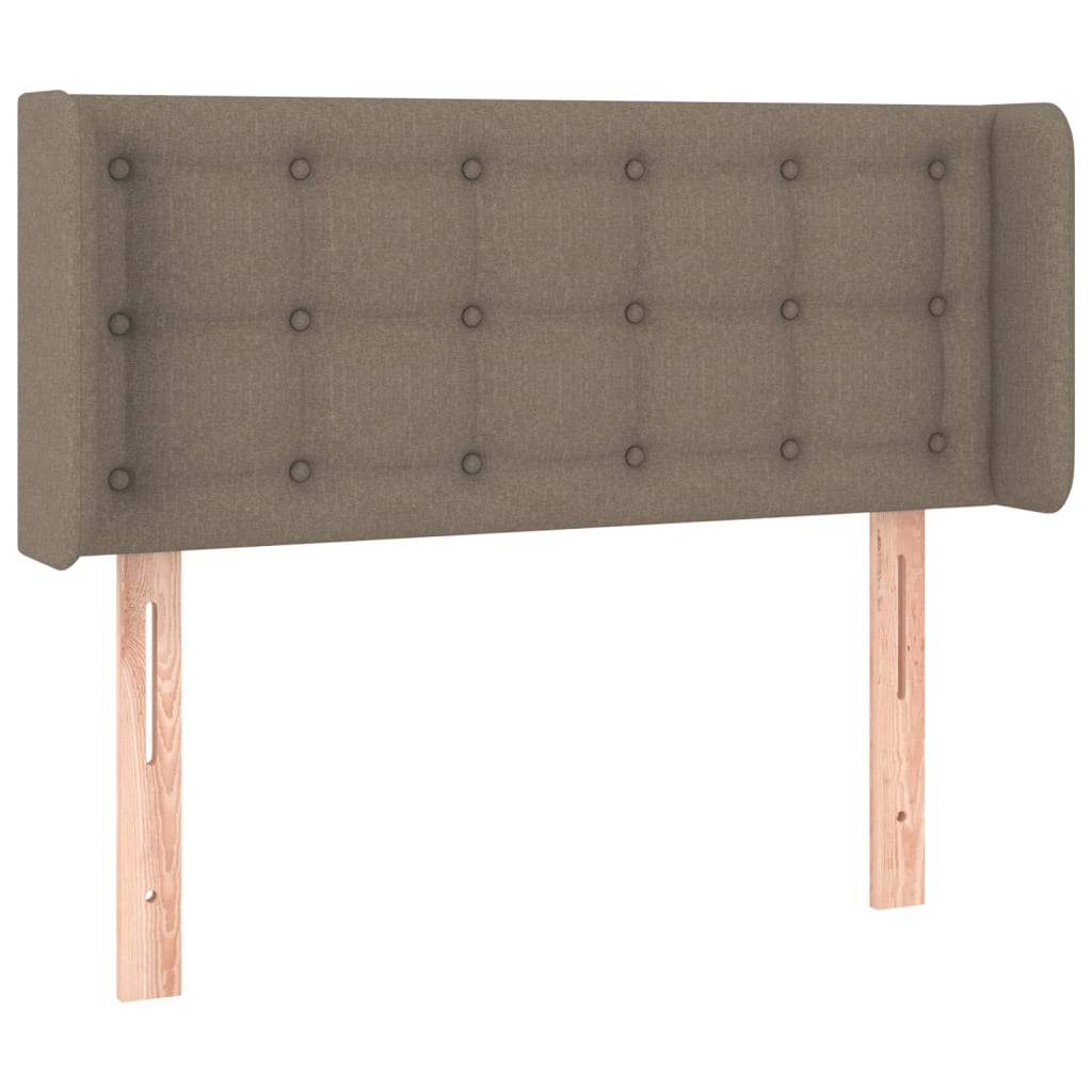 vidaXL Kopfteil mit Ohren Taupe 93x16x78/88 cm Stoff