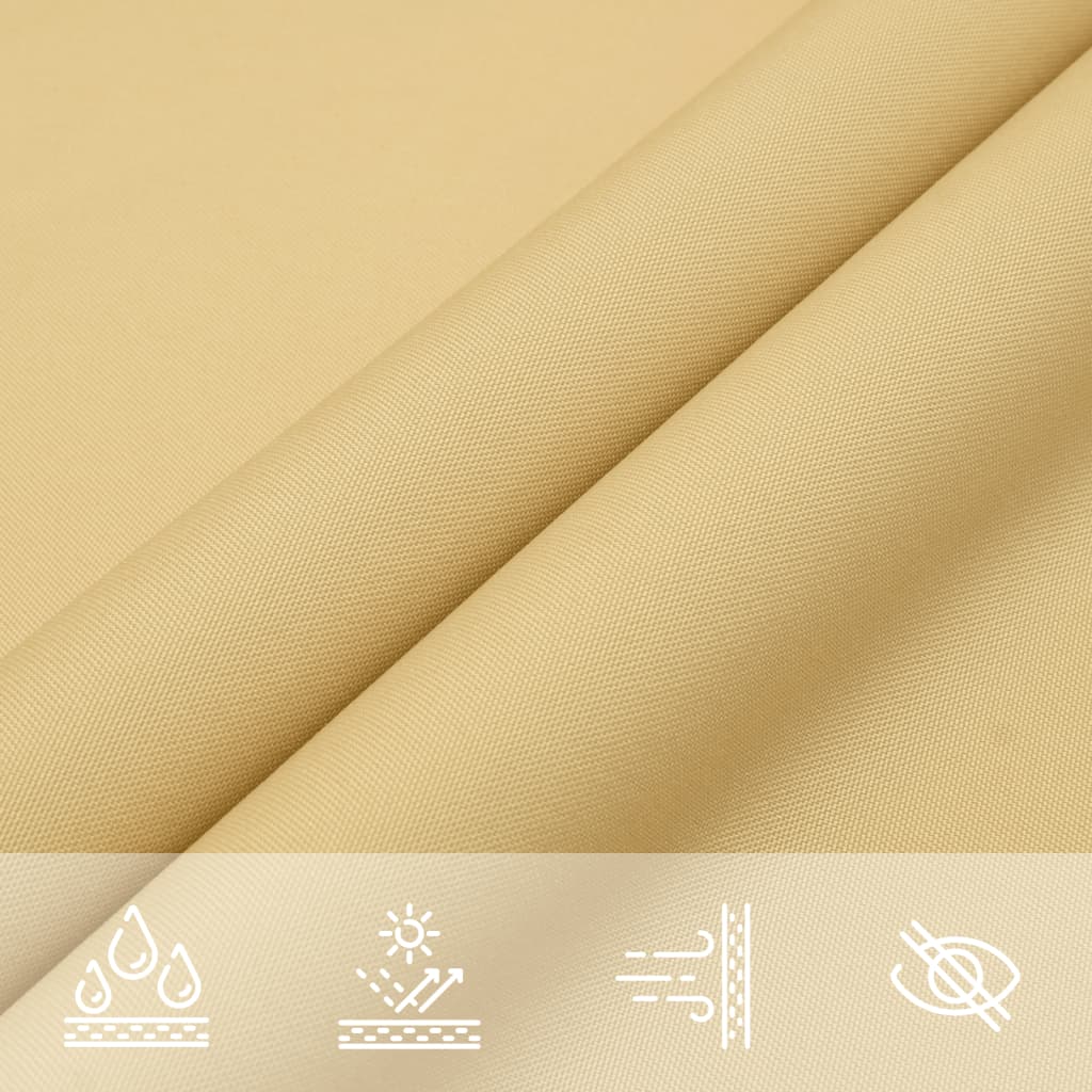 vidaXL Sonnensegel Sandfarbe 3x4x4 m 100% Polyester Oxford
