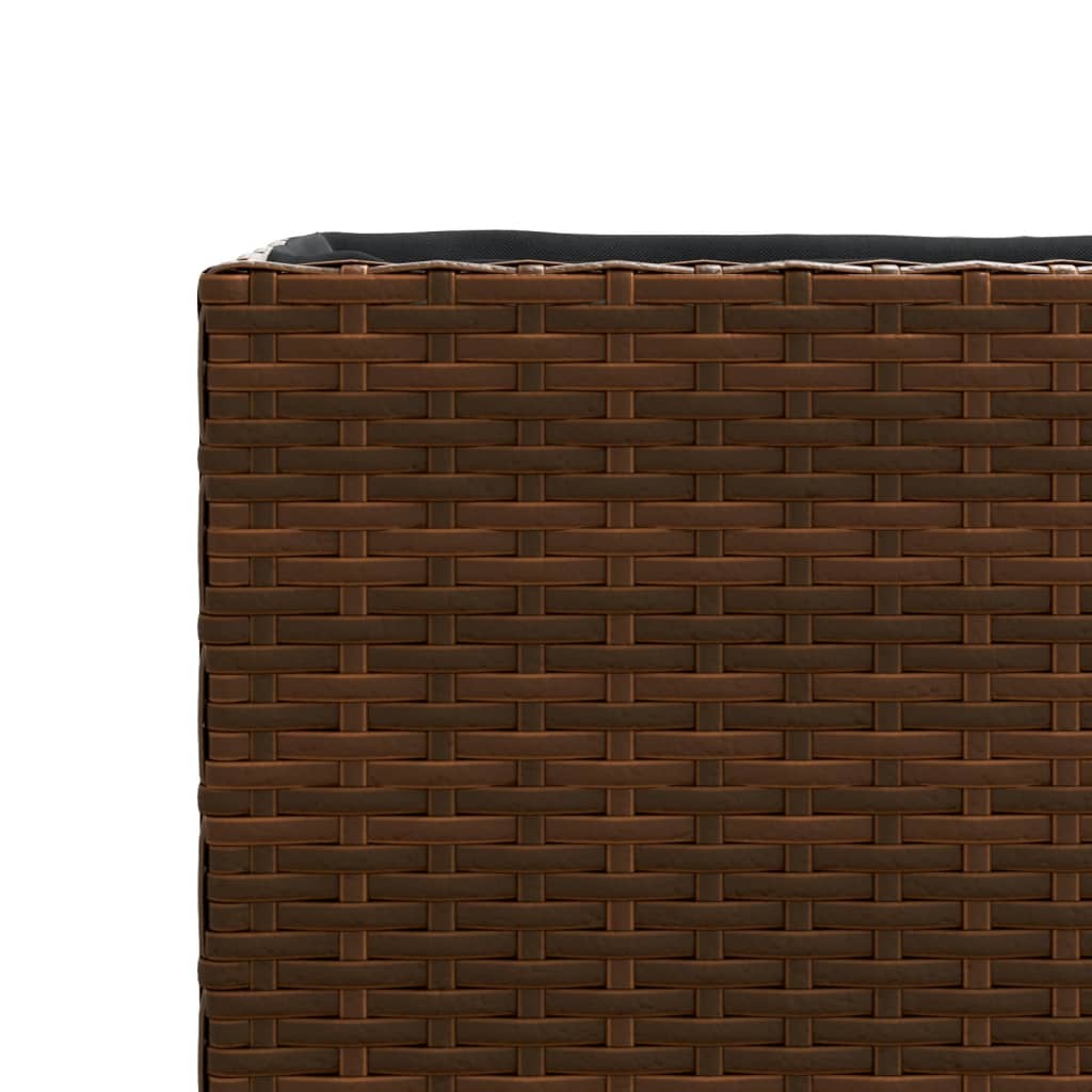 vidaXL Pflanzkübel Braun 36x30x32 cm Poly Rattan