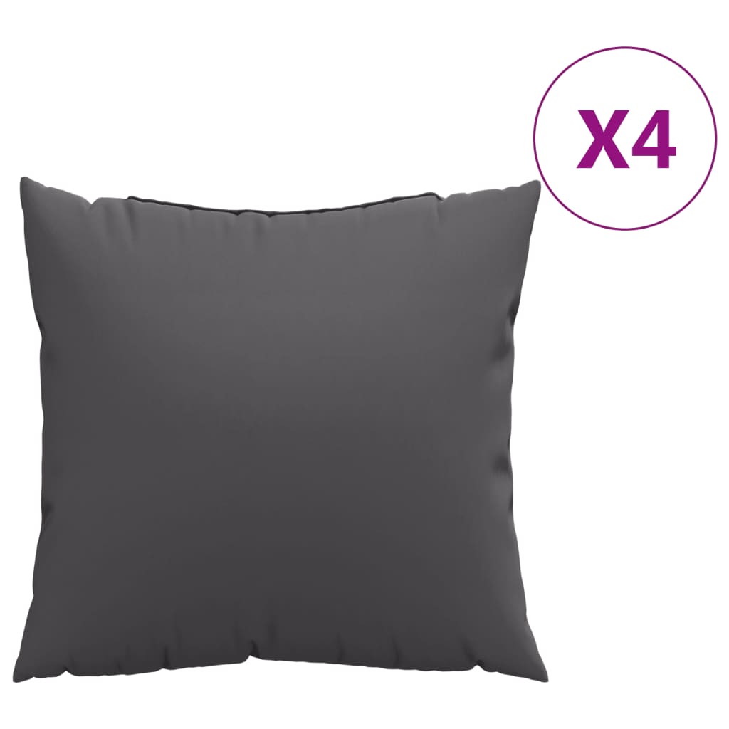 vidaXL Sofakissen 4 Stk. Anthrazit 40x40 cm Stoff