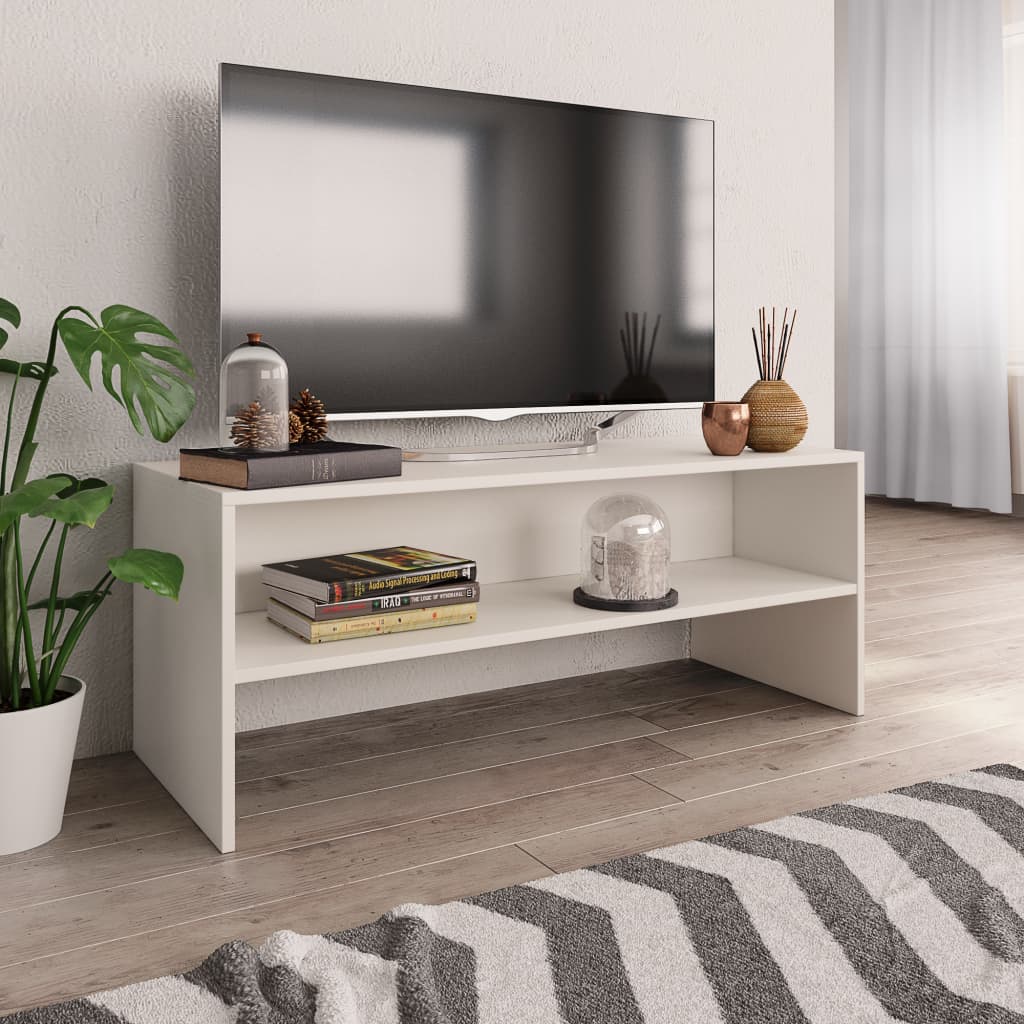 vidaXL TV-Schrank Weiß 100x40x40 cm Holzwerkstoff