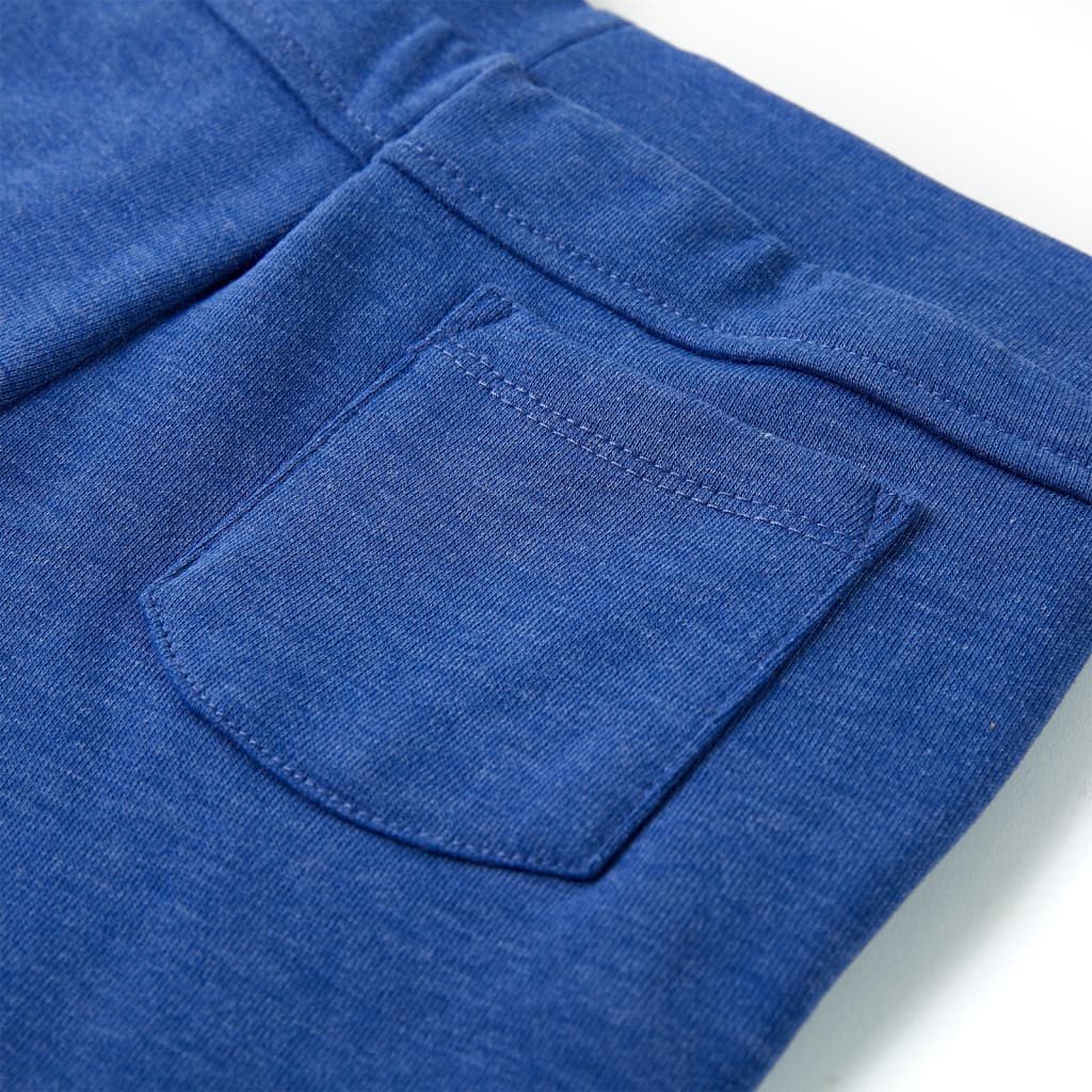 Kindershorts mit Kordelzug Blau Melange 116