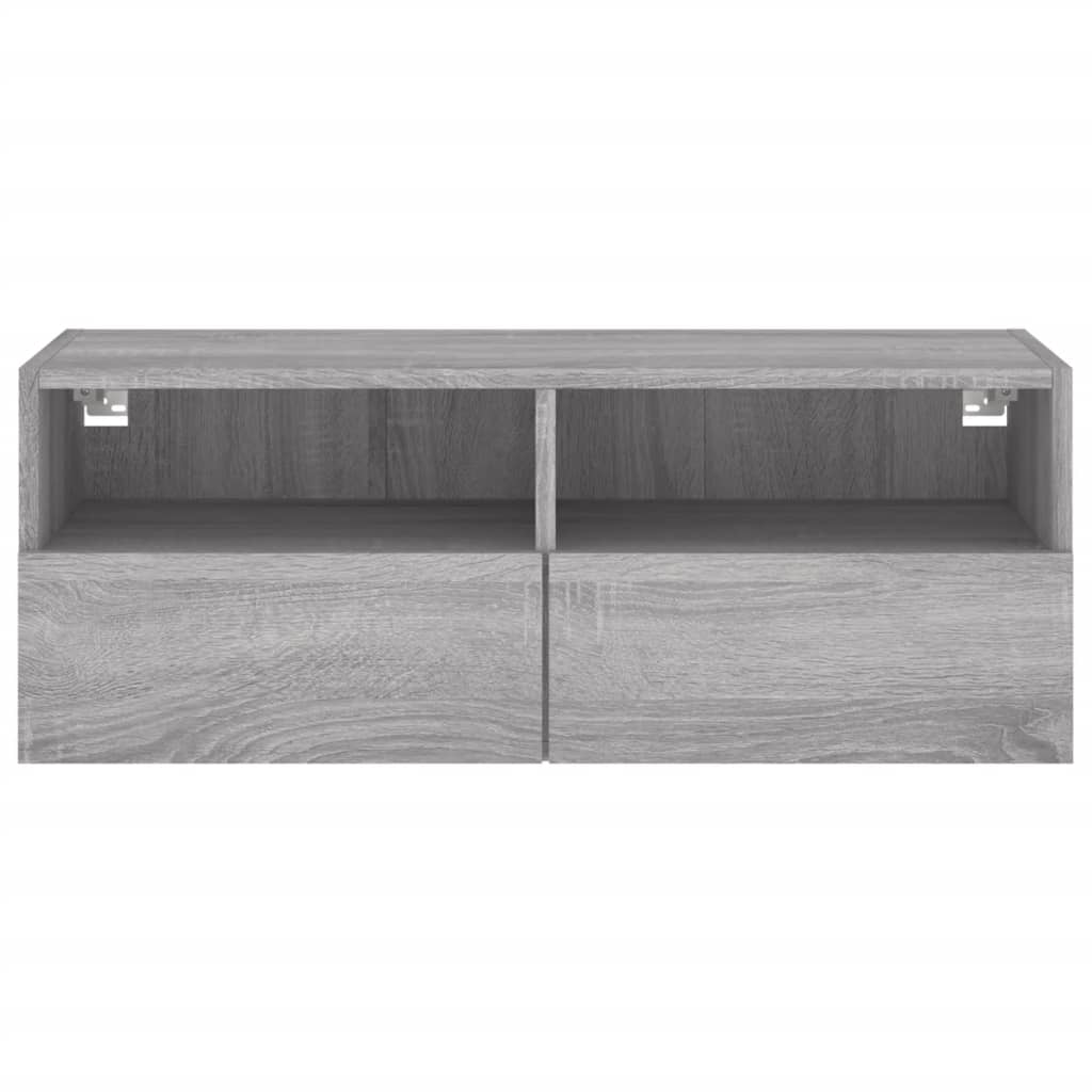 vidaXL TV-Wandschrank Grau Sonoma 80x30x30 cm Holzwerkstoff