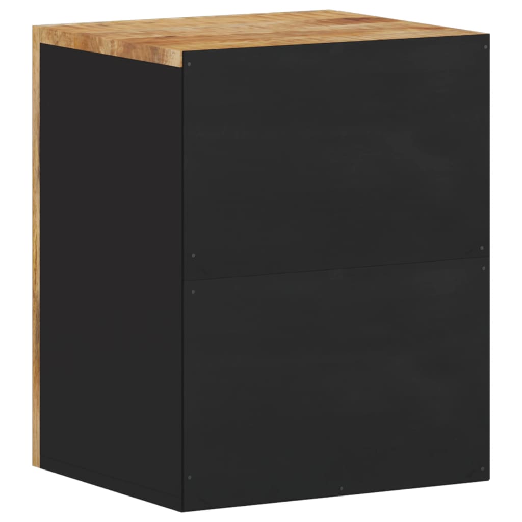 vidaXL Bad-Wandschrank 38x33x48 cm Massivholz Mango