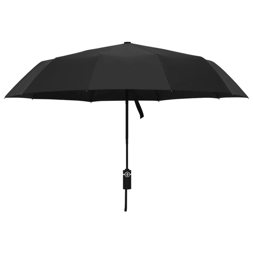 vidaXL Faltbarer Regenschirm Automatisch Schwarz 104 cm