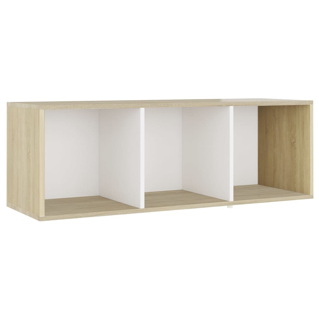 vidaXL 5-tlg. TV-Schrank-Set Weiß Sonoma-Eiche Holzwerkstoff