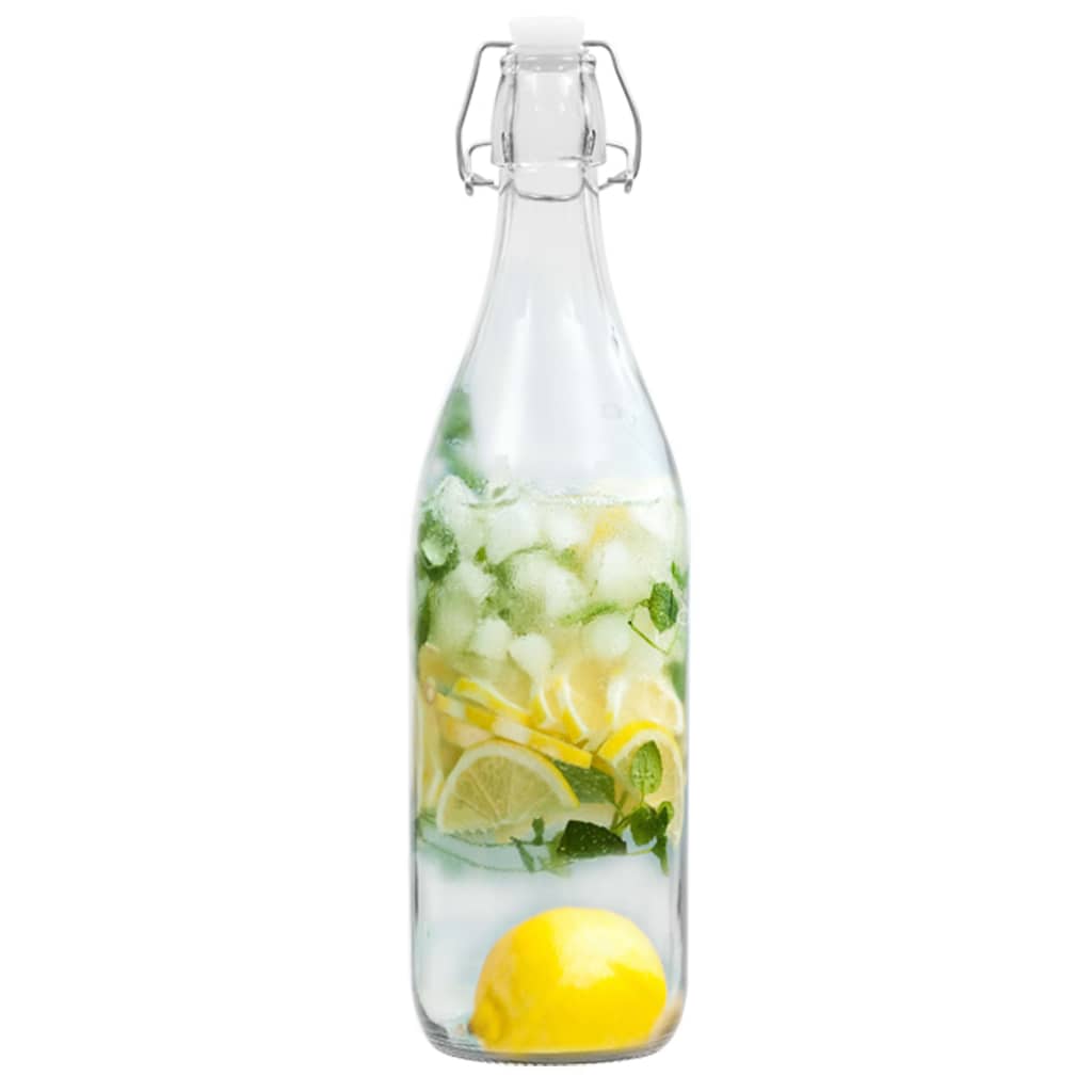 vidaXL Glasflaschen mit Bügelverschluss 24 Stk. 1 L