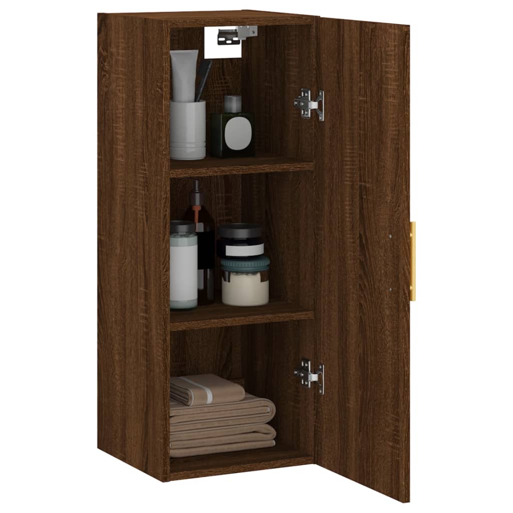 vidaXL Wandschrank Braun Eichen-Optik 34,5x34x90 cm