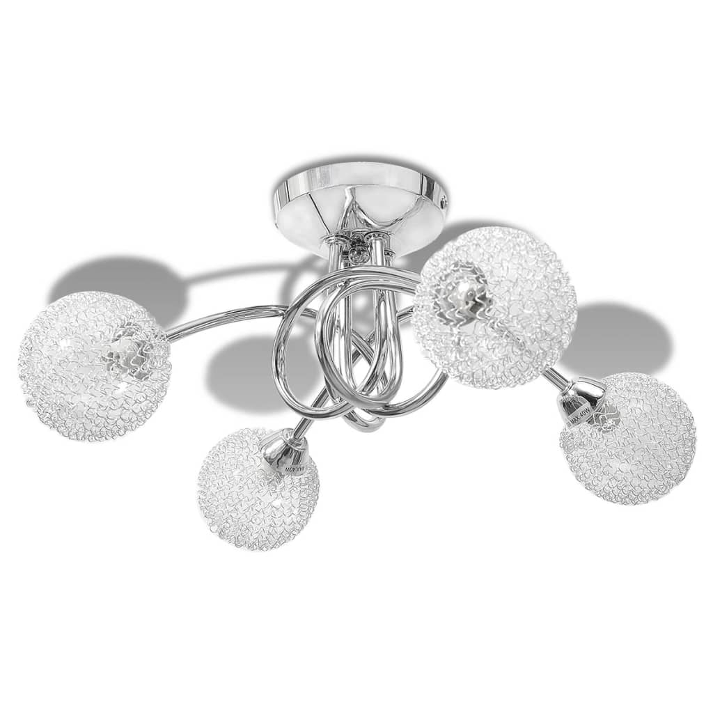 Deckenleuchte mit Drahtgeflecht-Lampenschirme 4 × G9 Glühlampen