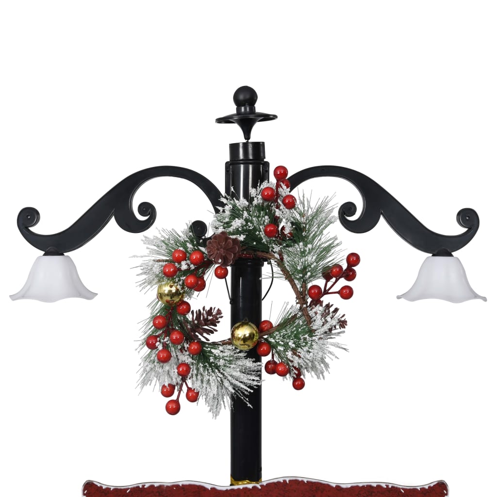 vidaXL Weihnachtsbaum mit Schnee und Schirm-Fuß Blau 170 cm PVC