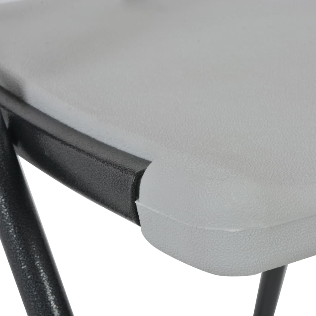 vidaXL Klappbare Barstühle 2 Stk. HDPE und Stahl Weiß