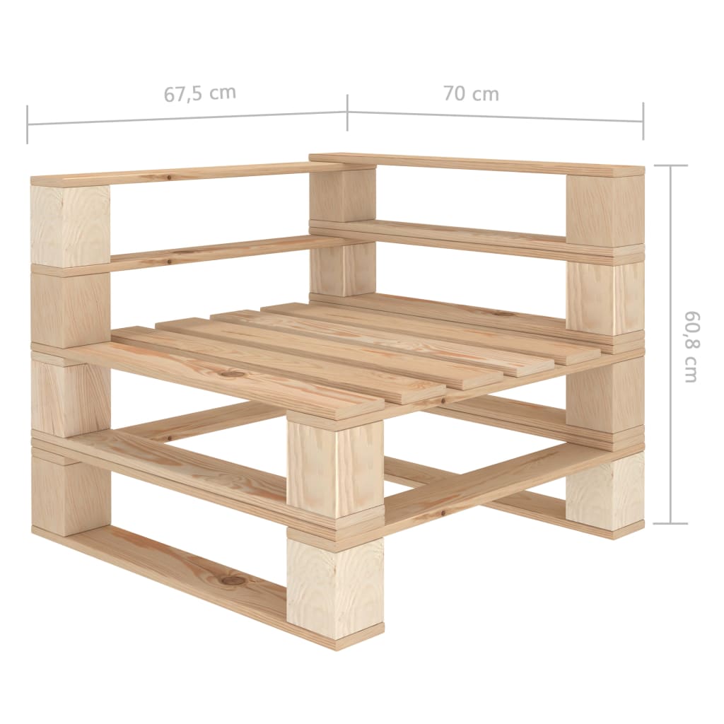 vidaXL 6-tlg. Garten-Lounge-Set aus Paletten Holz
