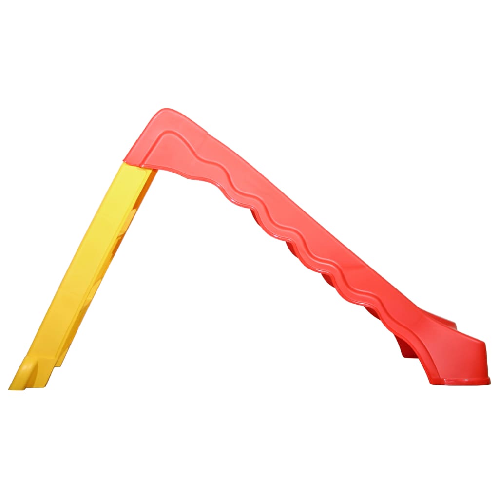 vidaXL Faltbare Rutsche für Kinder Indoor Outdoor Rot und Gelb