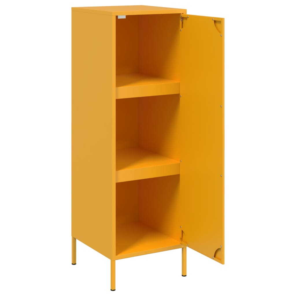 vidaXL Highboard Senfgelb 36x39x113 cm Stahl