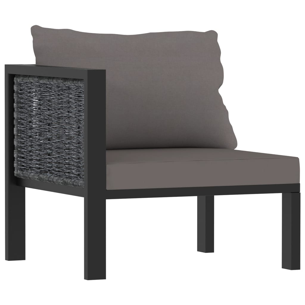 vidaXL 9-tlg. Garten-Lounge-Set mit Auflagen Poly Rattan Anthrazit