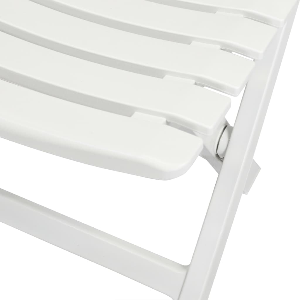 vidaXL 3-tlg. Bistro-Set Klappbar Kunststoff Weiß