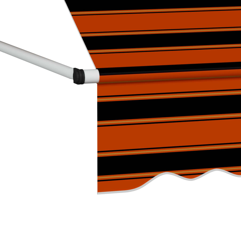 vidaXL Einziehbare Markise Handbetrieben 200 cm Orange und Braun