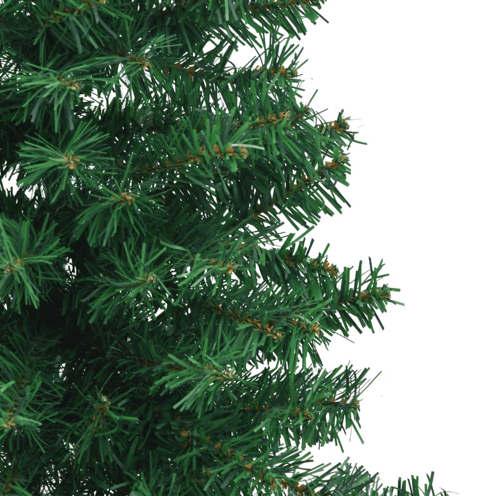 vidaXL Künstlicher Eck-Weihnachtsbaum Grün 150 cm PVC