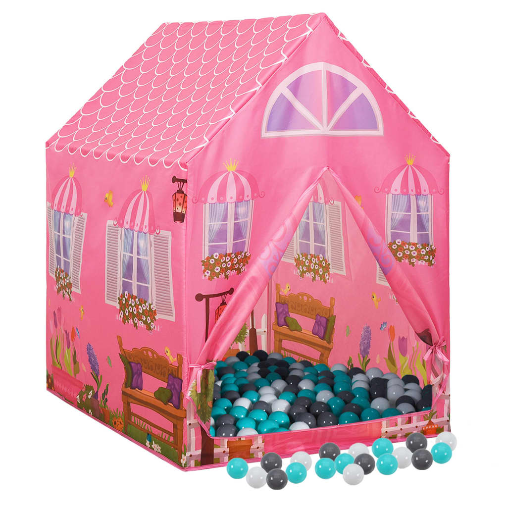 vidaXL Kinder-Spielzelt mit 250 Bällen Rosa 69x94x104 cm