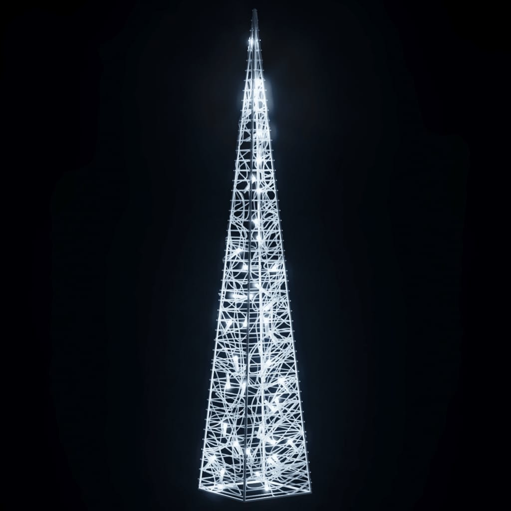 vidaXL LED-Leuchtkegel Acryl Deko Kaltweiß 90 cm