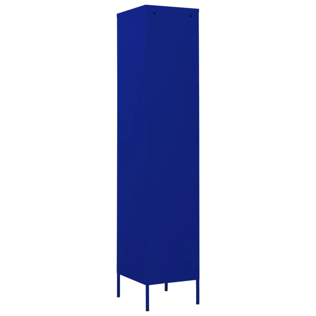 vidaXL Schließfachschrank Marineblau 35x46x180 cm Stahl