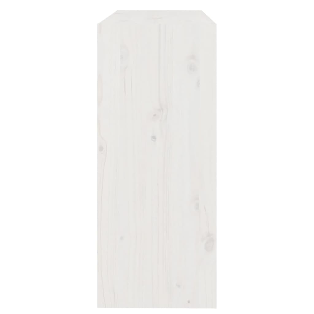 vidaXL Bücherregal Raumteiler Weiß 80x30x71,5 cm Massivholz Kiefer