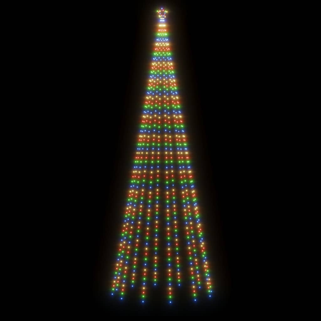 vidaXL LED-Weihnachtsbaum Kegelform Mehrfarbig 732 LEDs 160x500 cm