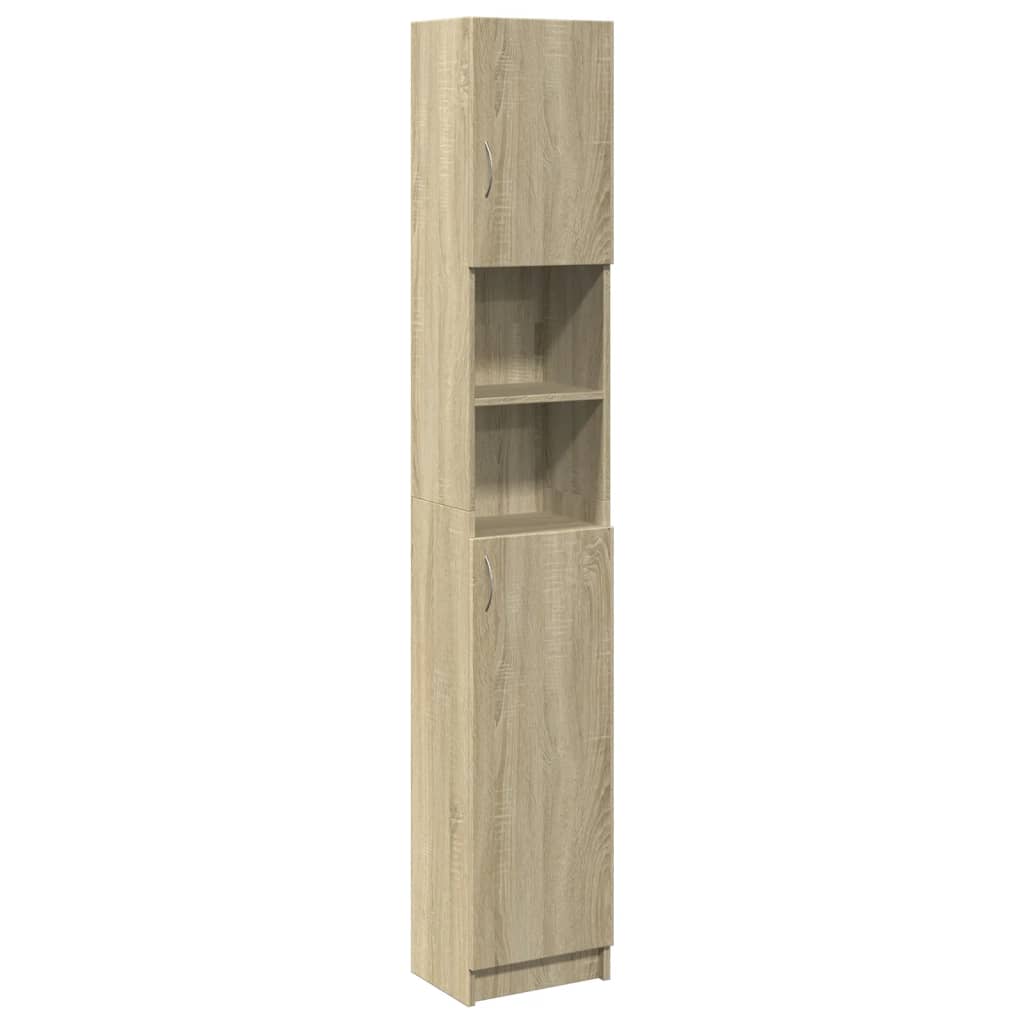 vidaXL Badezimmerschrank Sonoma-Eiche 32x25,5x190 cm Holzwerkstoff