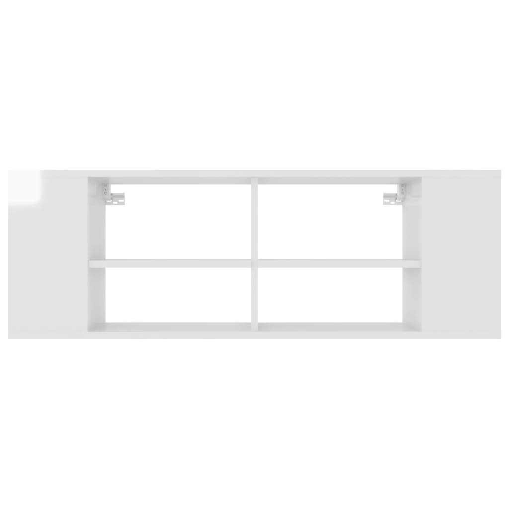vidaXL TV-Wandschrank Hochglanz-Weiß 102x35x35 cm Holzwerkstoff