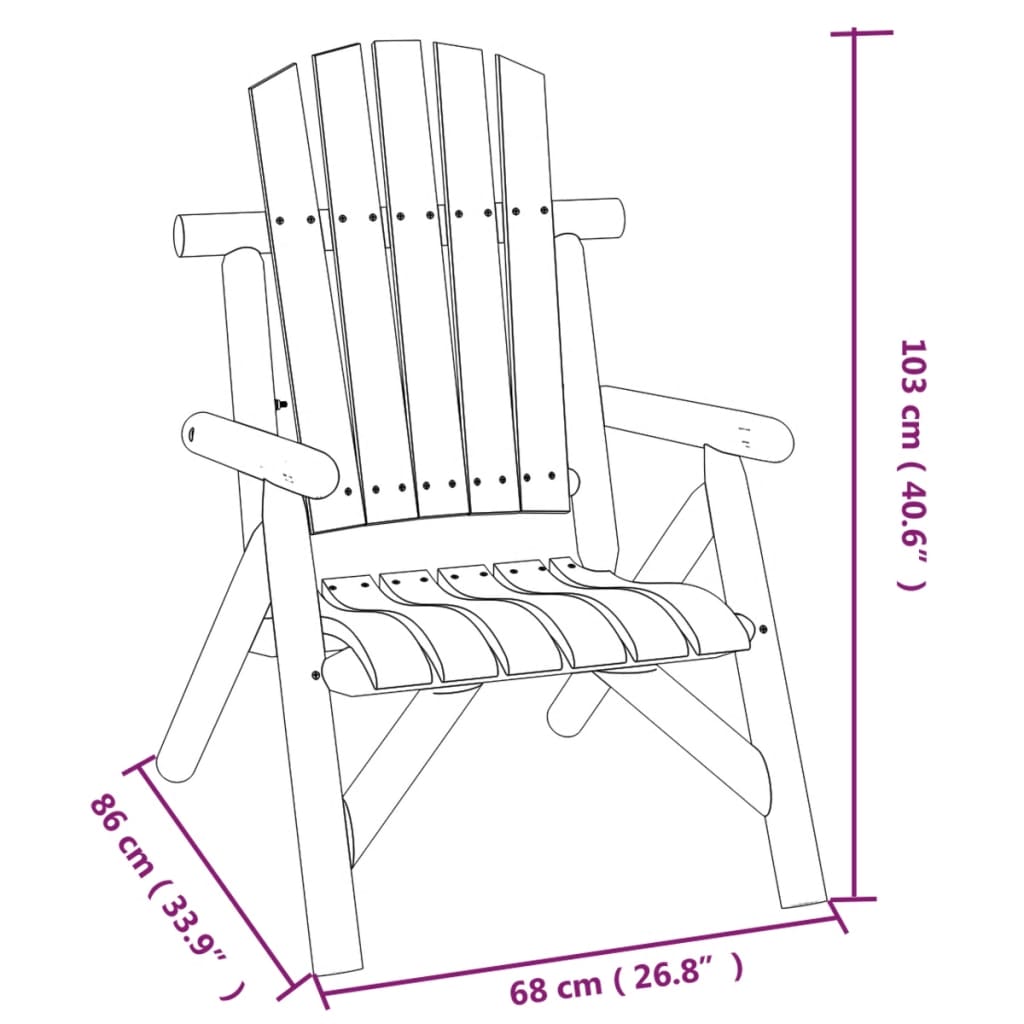 vidaXL 5-tlg. Garten-Lounge-Set Massivholz Fichte