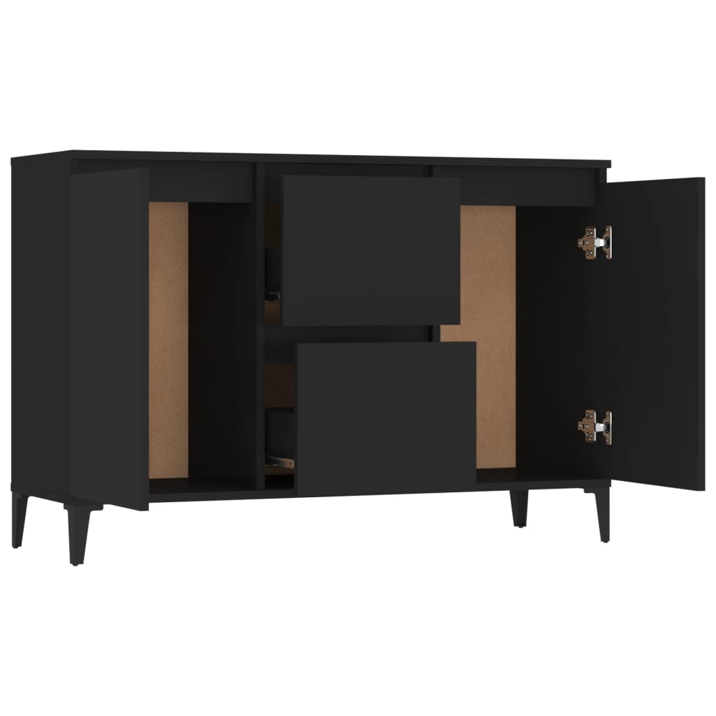 vidaXL Sideboard Schwarz 104x35x70 cm Holzwerkstoff