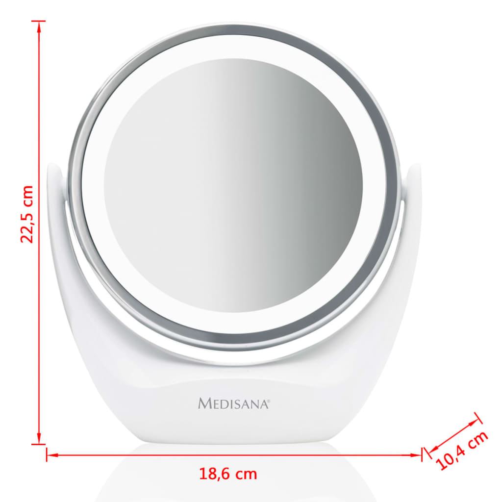Medisana 2-in-1 Kosmetikspiegel CM 835 12 cm Weiß 88554