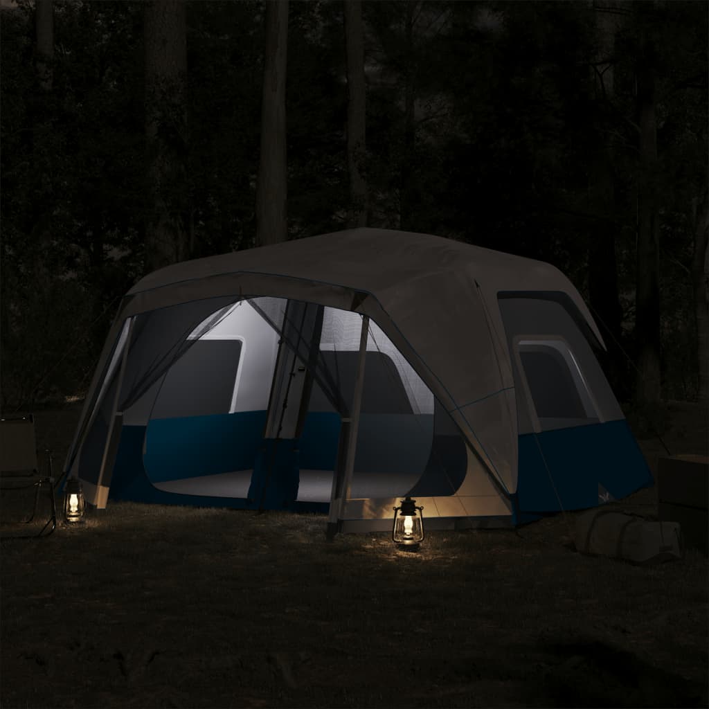 vidaXL Campingzelt mit LED 10 Personen Blau
