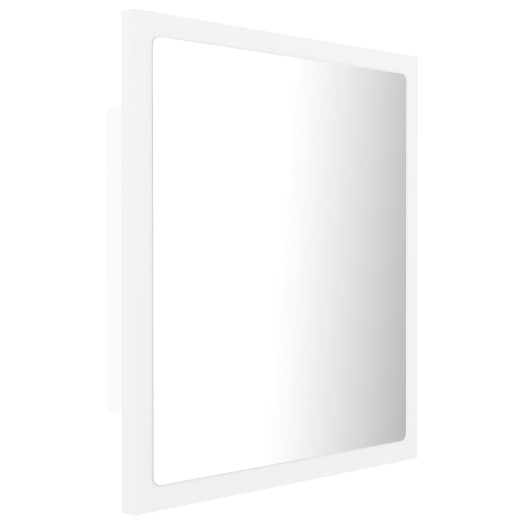 vidaXL LED-Badspiegel Weiß 40x8,5x37 cm Acryl