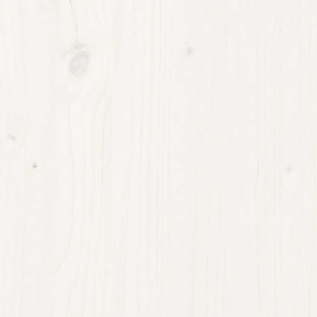vidaXL Massivholzbett mit Kopfteil Weiß 135x190 cm Kiefer