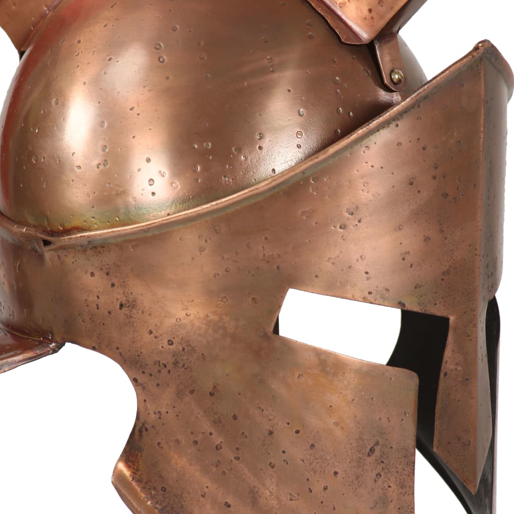 vidaXL Griechischer Krieger-Helm Antik Replik LARP Kupfern Stahl