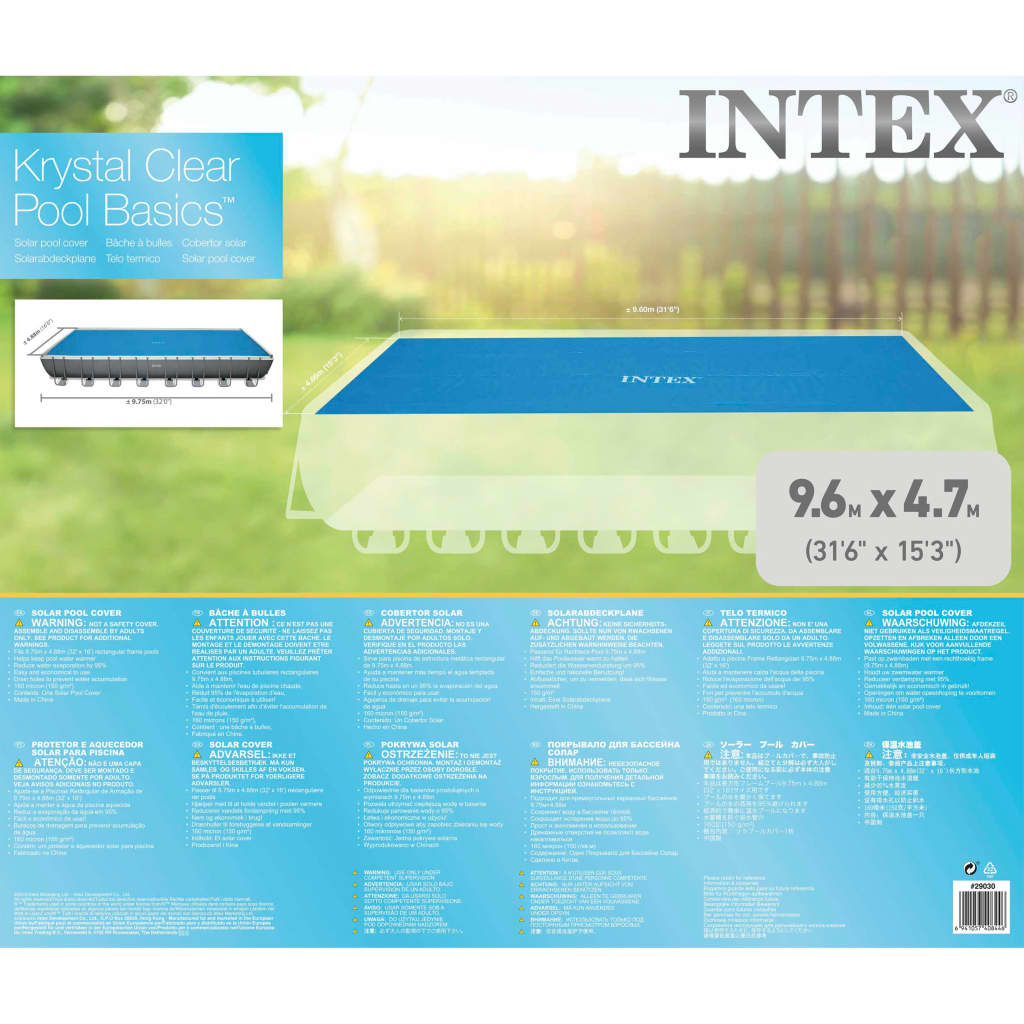 Intex Pool-Solarplane Rechteckig 975x488 cm