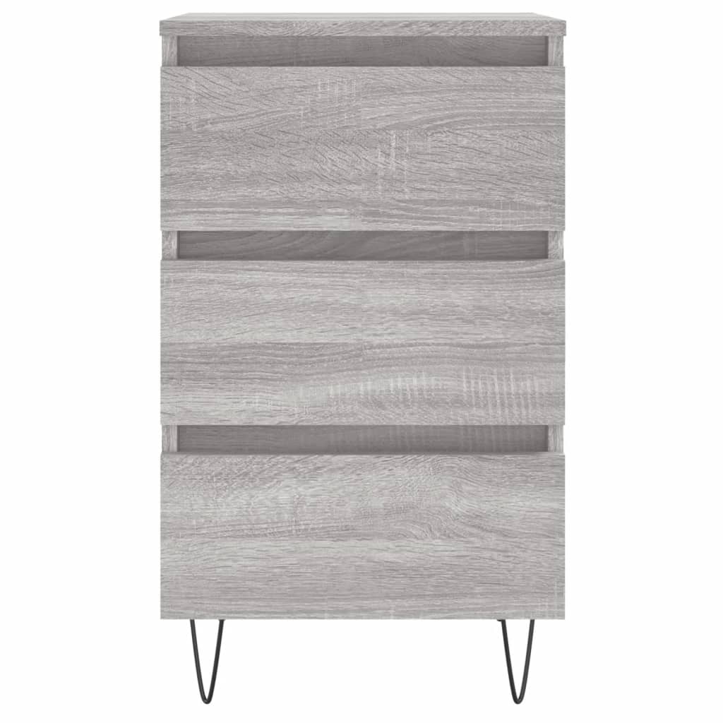 vidaXL Nachttische 2 Stk. Grau Sonoma 40x35x69 cm Holzwerkstoff