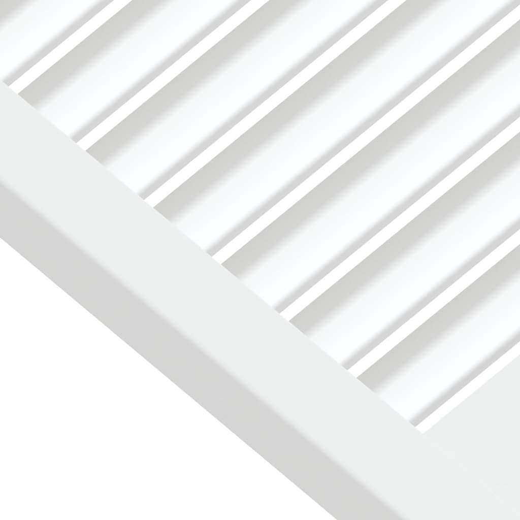 vidaXL Schranktüren Lamellen-Design 2 Stk Weiß 61,5x39,4 cm Massivholz