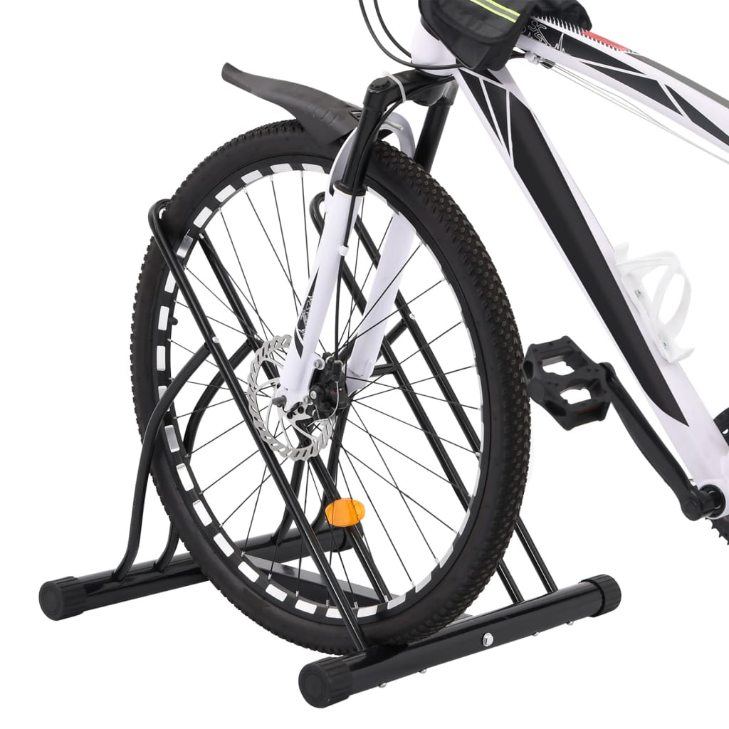 vidaXL Fahrradständer für 2 Fahrräder Freistehend Stahl
