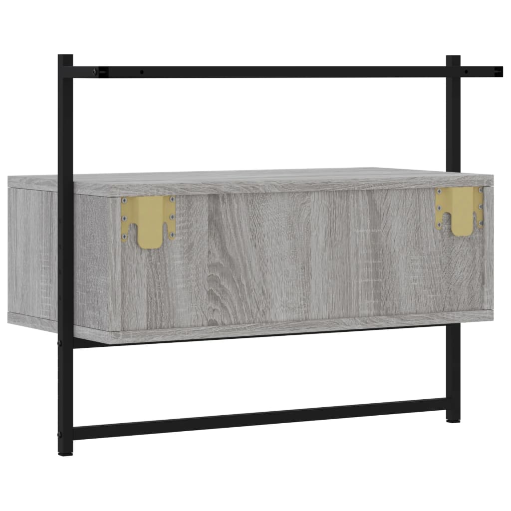 vidaXL TV-Wandschrank Grau Sonoma 60,5x30x51 cm Holzwerkstoff