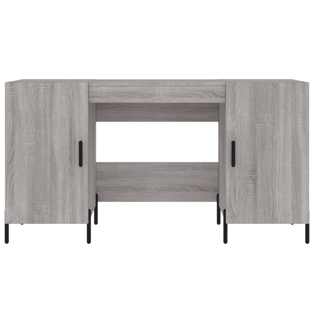 vidaXL Schreibtisch Grau Sonoma 140x50x75 cm Holzwerkstoff