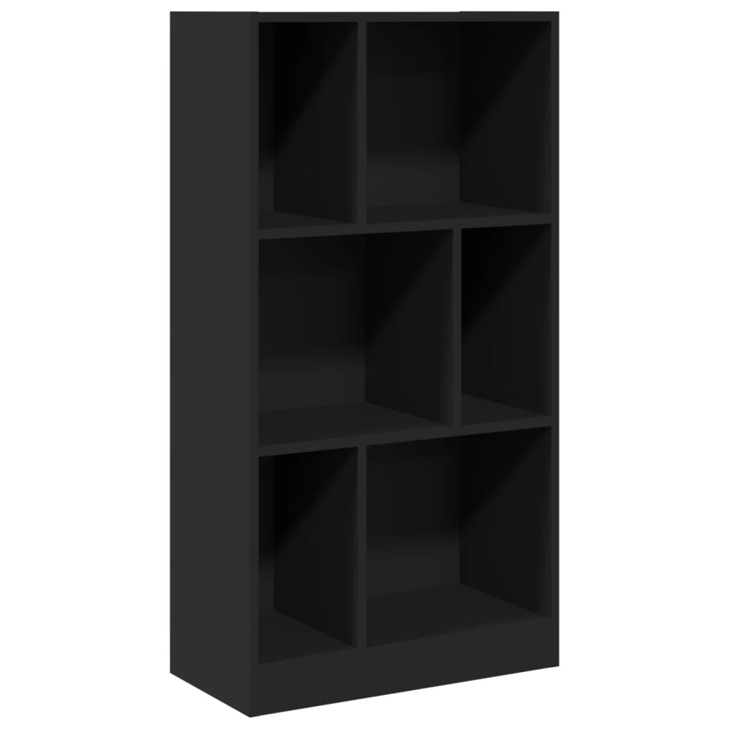 vidaXL Bücherregal Schwarz 57x28,5x107,5 cm Holzwerkstoff