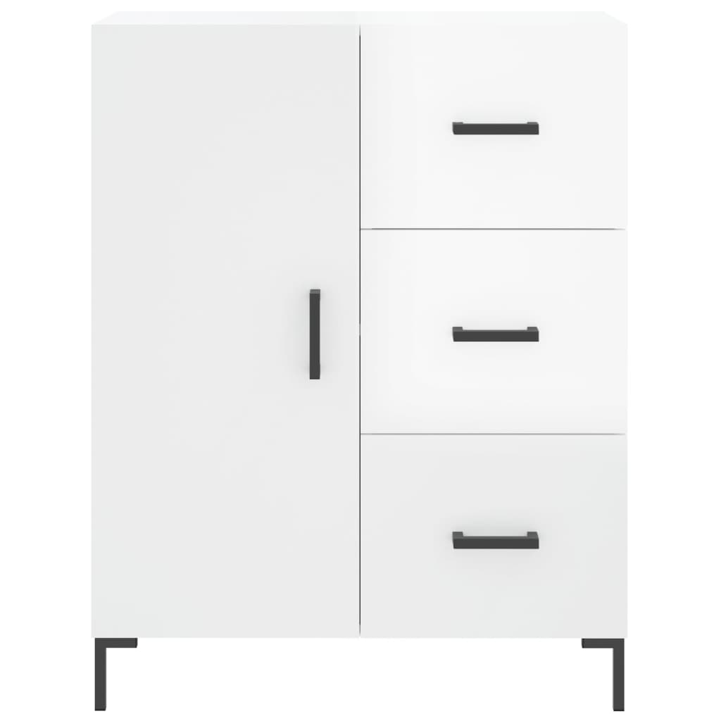 vidaXL Highboard Hochglanz-Weiß 69,5x34x180 cm Holzwerkstoff