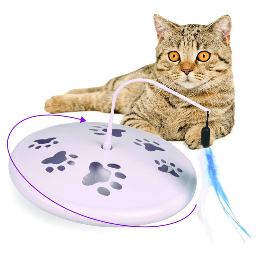 FLAMINGO Katzenspielzeug Galaxy Elektronisch 20x20x16 cm Weiß