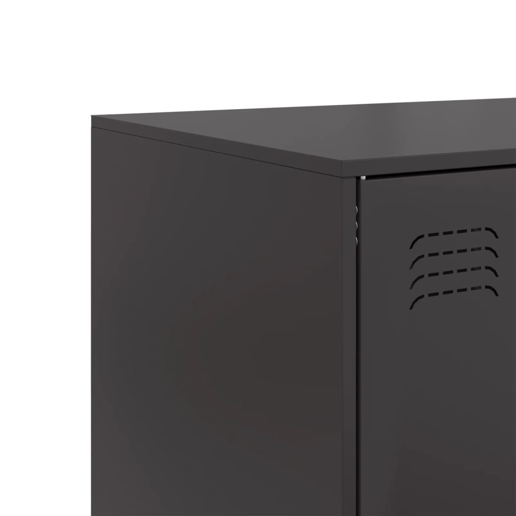 vidaXL Highboard Schwarz 67x39x95 cm Stahl