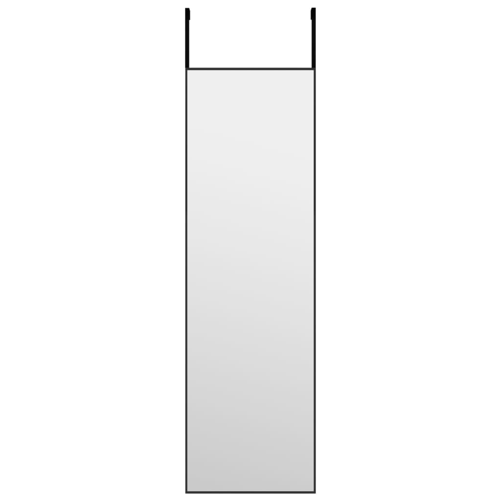 vidaXL Türspiegel Schwarz 30x100 cm Glas und Aluminium