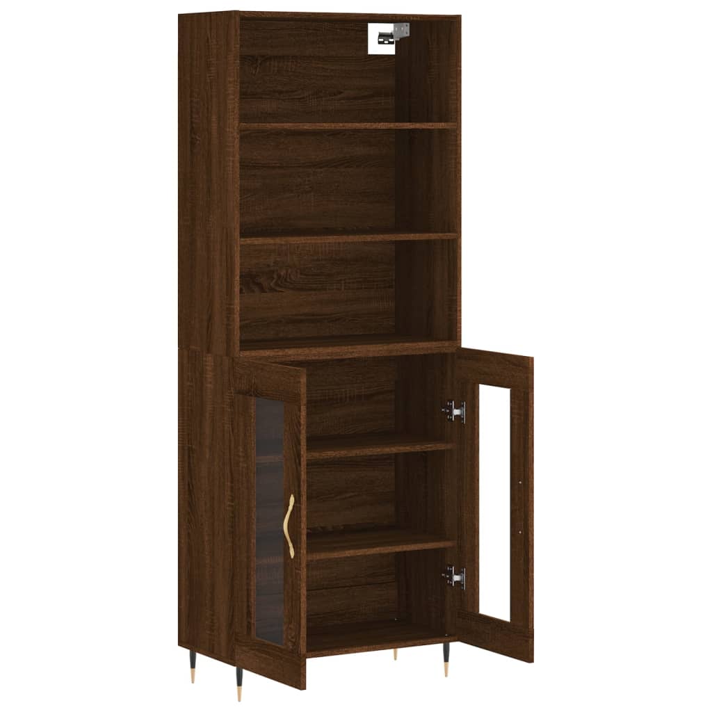 vidaXL Highboard Braun Eichen-Optik 69,5x34x180 cm Holzwerkstoff