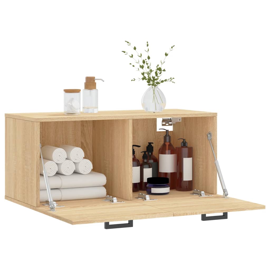 vidaXL Wandschrank Sonoma-Eiche 80x36,5x35 cm Holzwerkstoff