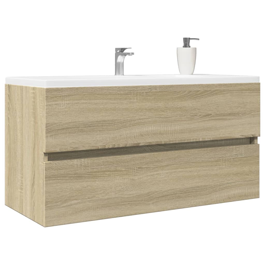 vidaXL Waschbeckenunterschrank Sonoma-Eiche 90x38,5x45cm Holzwerkstoff